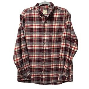 Red Head Brand Co. Mens Flannel Shirt Button Up Plaid Long Sleeve Cozy Cotton-L